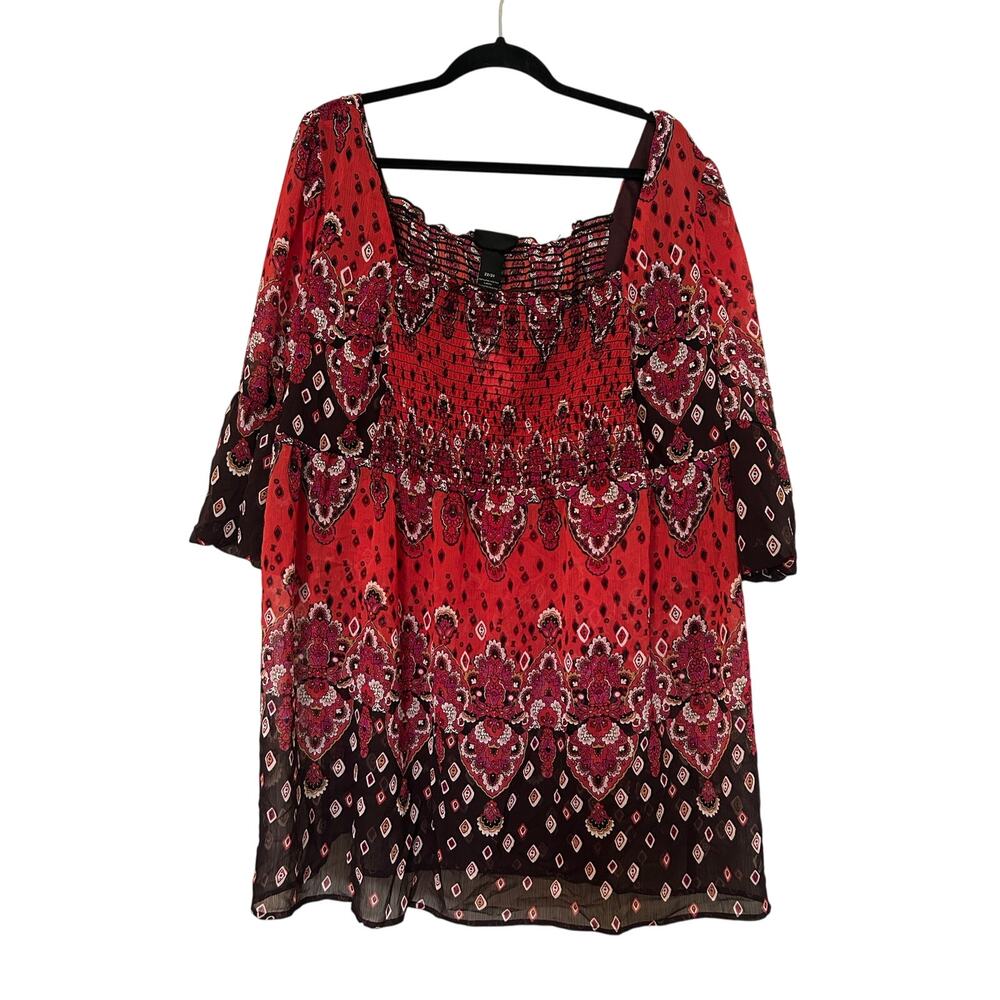 Beautiful Lane Bryant sheer tunic smocked NWT 22/24